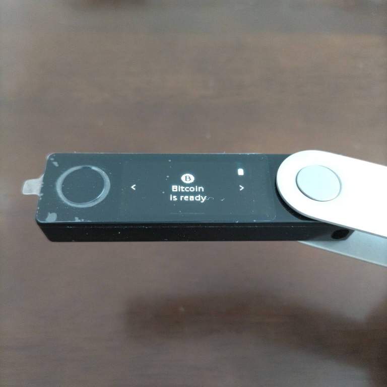 Ledger Nano X本体を起動した画像